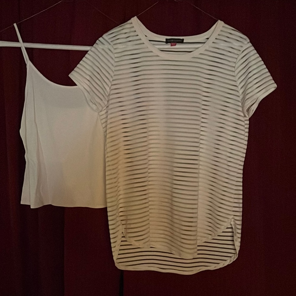 Striped/see-through Top